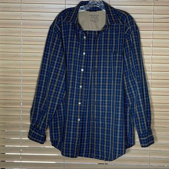 Nautica Vintage button down Men’s long sleeve shirt - Picture 1 of 7